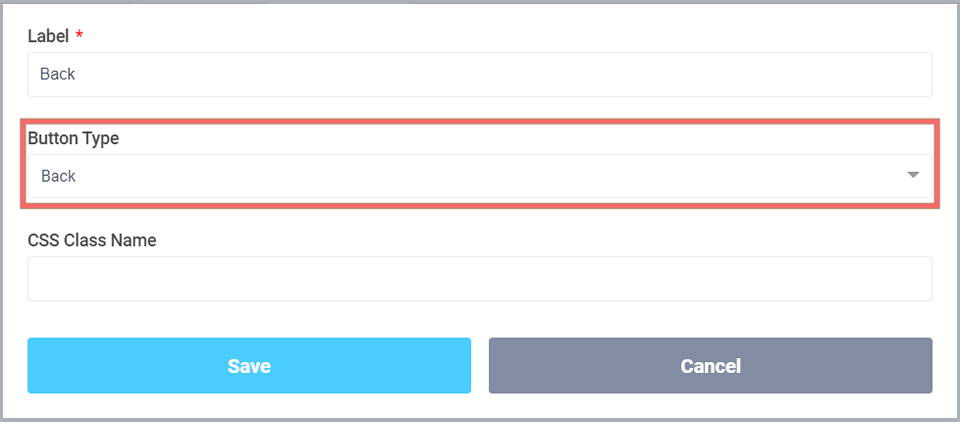 Edit button type in web form