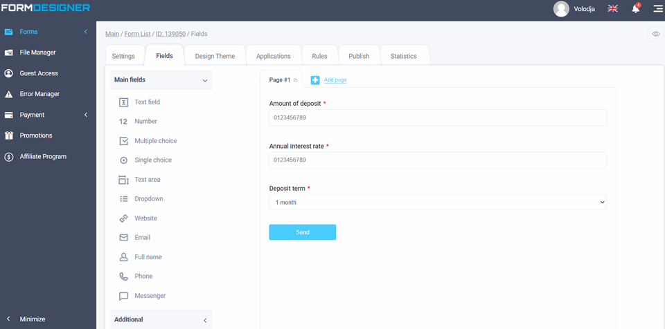 Adding elements to the calculator