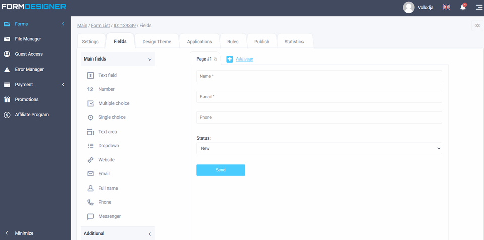 Create a contact form html