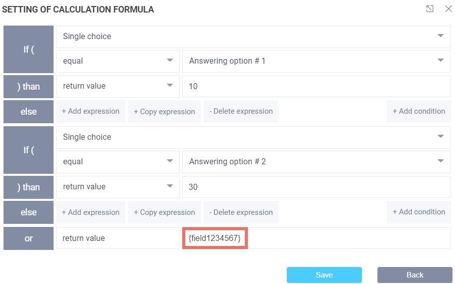 Use the macro as the default value in the logical conditions of the formula