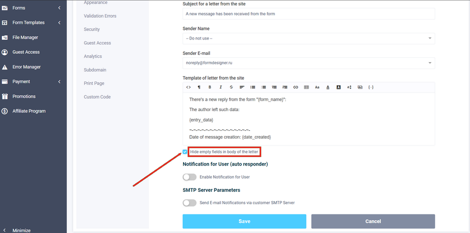 E-mail notification 3