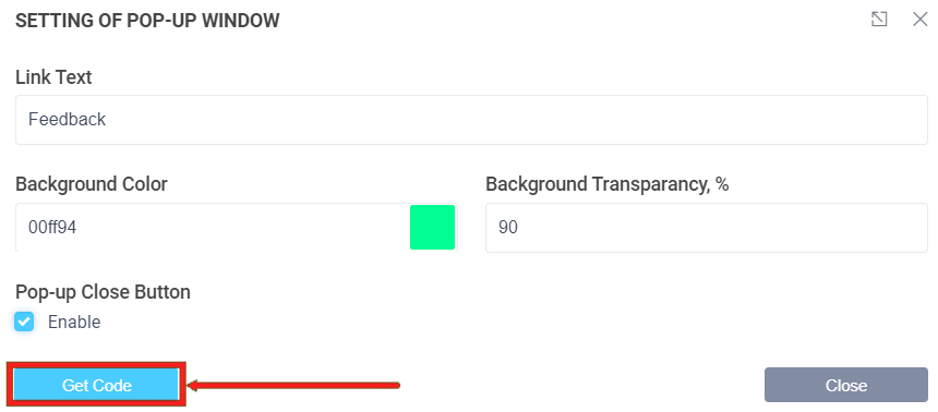 Popup window click link 3
