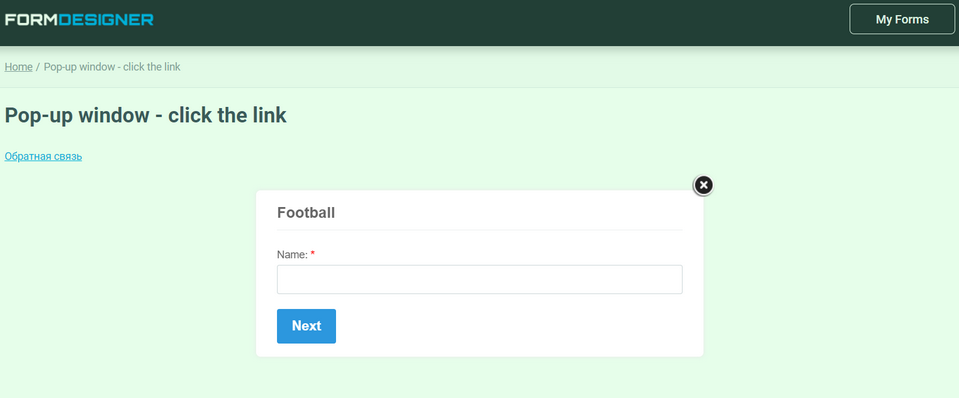 Popup window click link 5