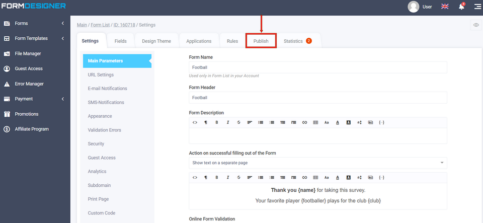 Get code to paste as link 1