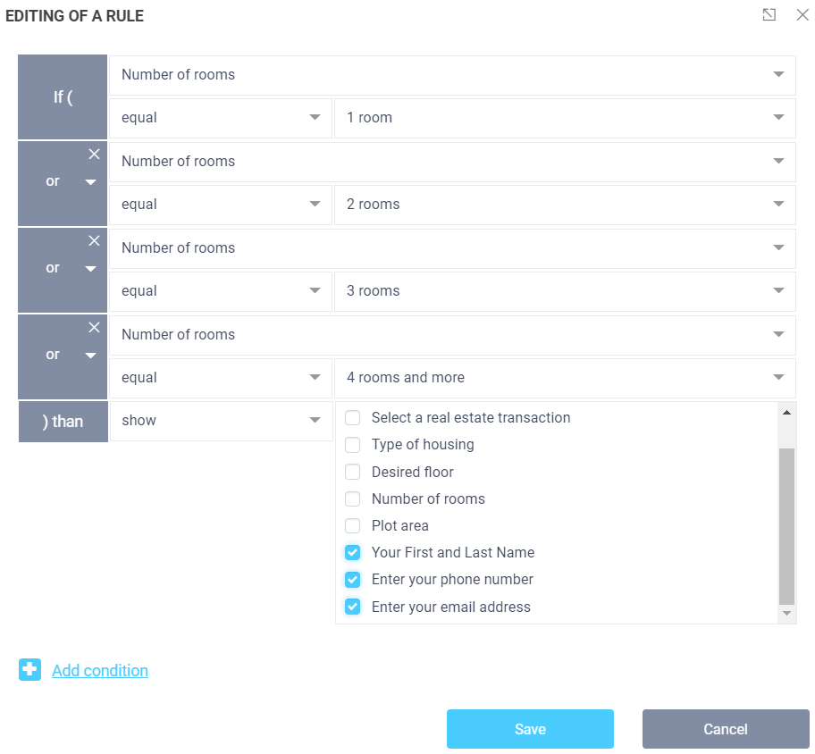 Setting logical conditions 11