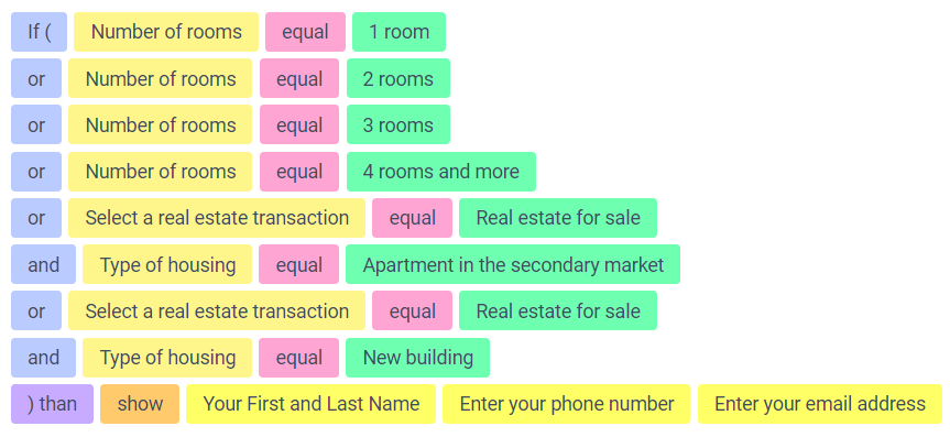 Setting logical conditions 14