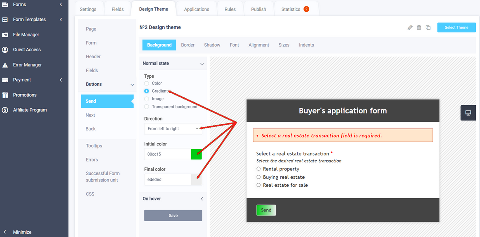 Buttons - FormDesigned Knowledge Base