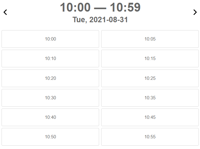 Calendar time selection 2