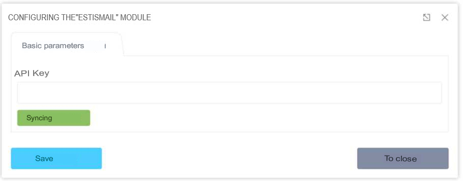 Setting up the Estismail integration module