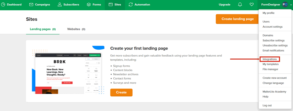 MailerLite 5 integration module