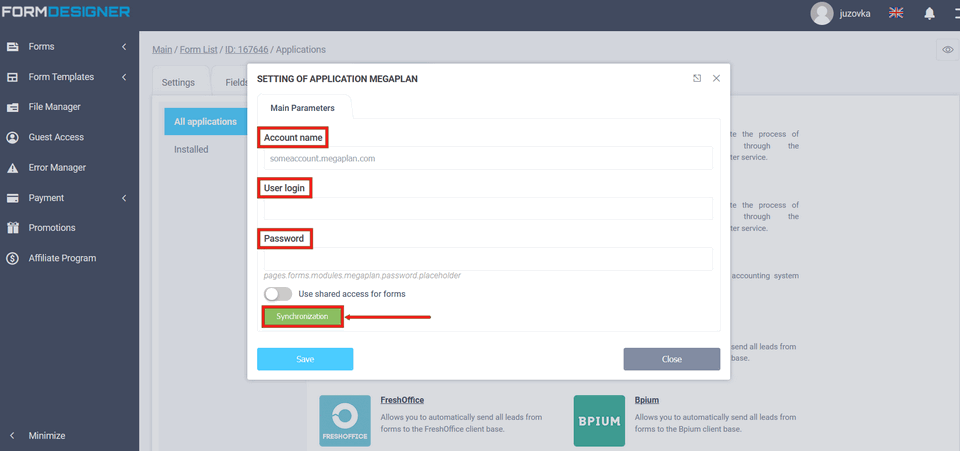 Megaplan Integration Module - FormDesigned Knowledge Base