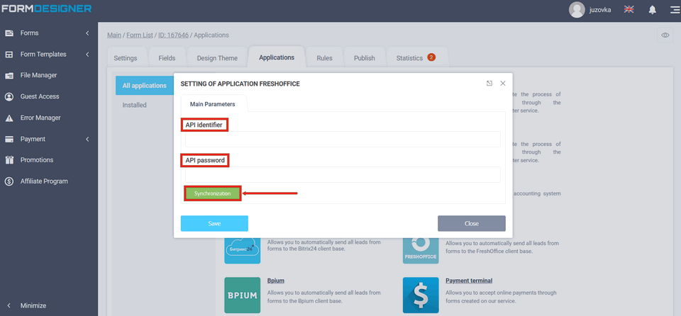 FreshOffice integration module 3