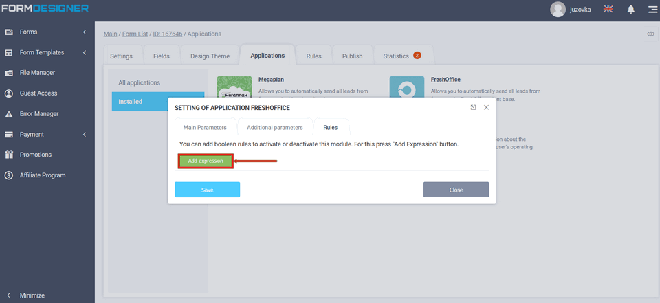 FreshOffice 10 integration module